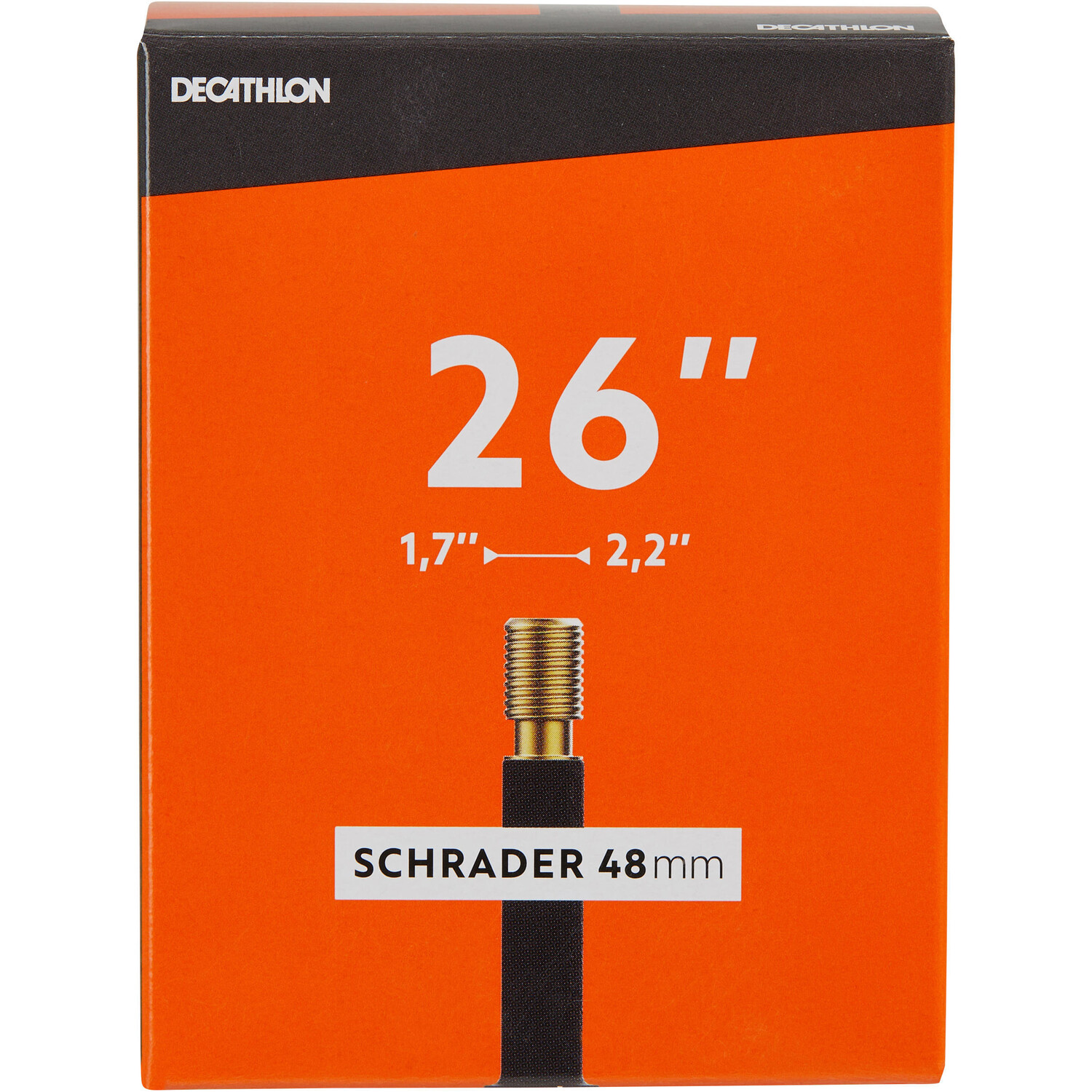 

Камера 26 дюймов ширина 1.7-2.2 ниппель 48 мм SCHRADER Decathlon