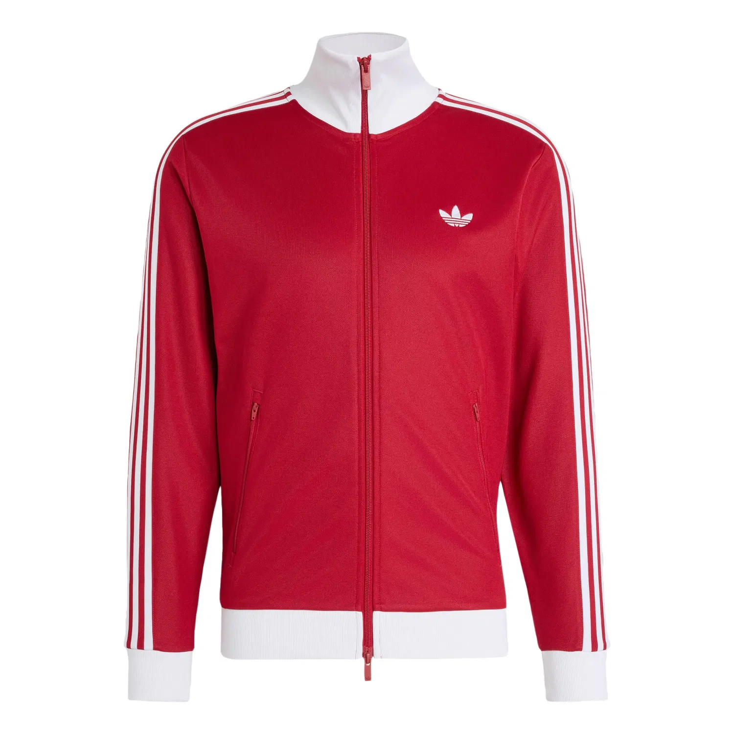 Толстовка на молнии Adidas Originals Classic красного цвета