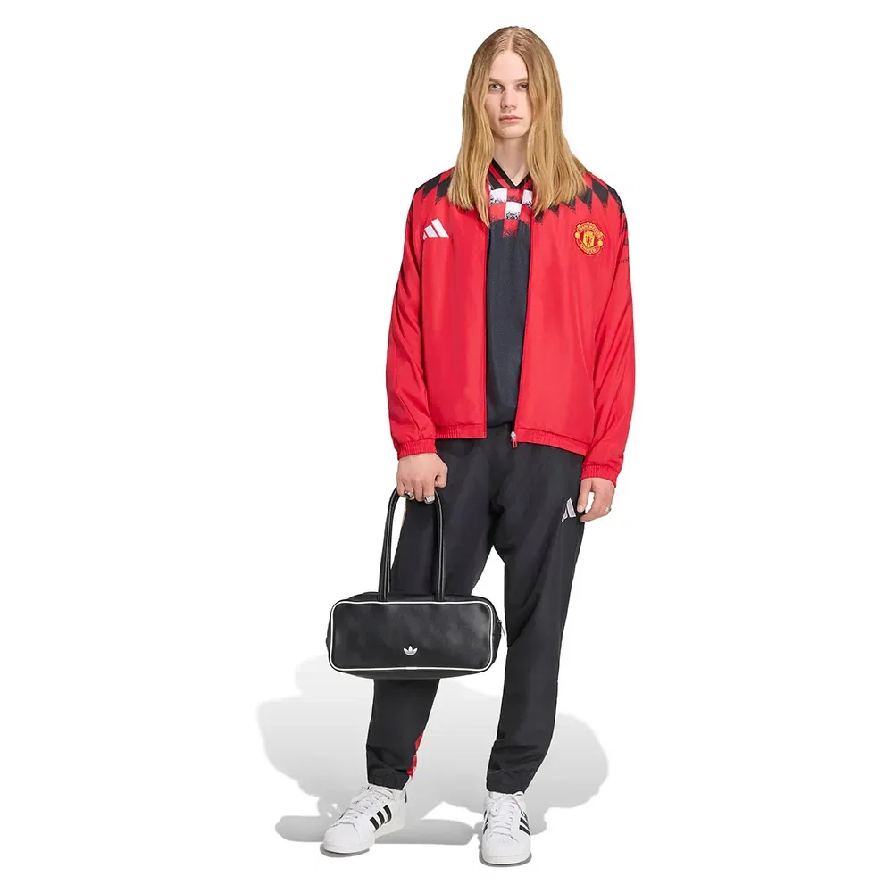 Мужской спортивный костюм с молнией Manchester United Stadium Adidas, Red — фото 4