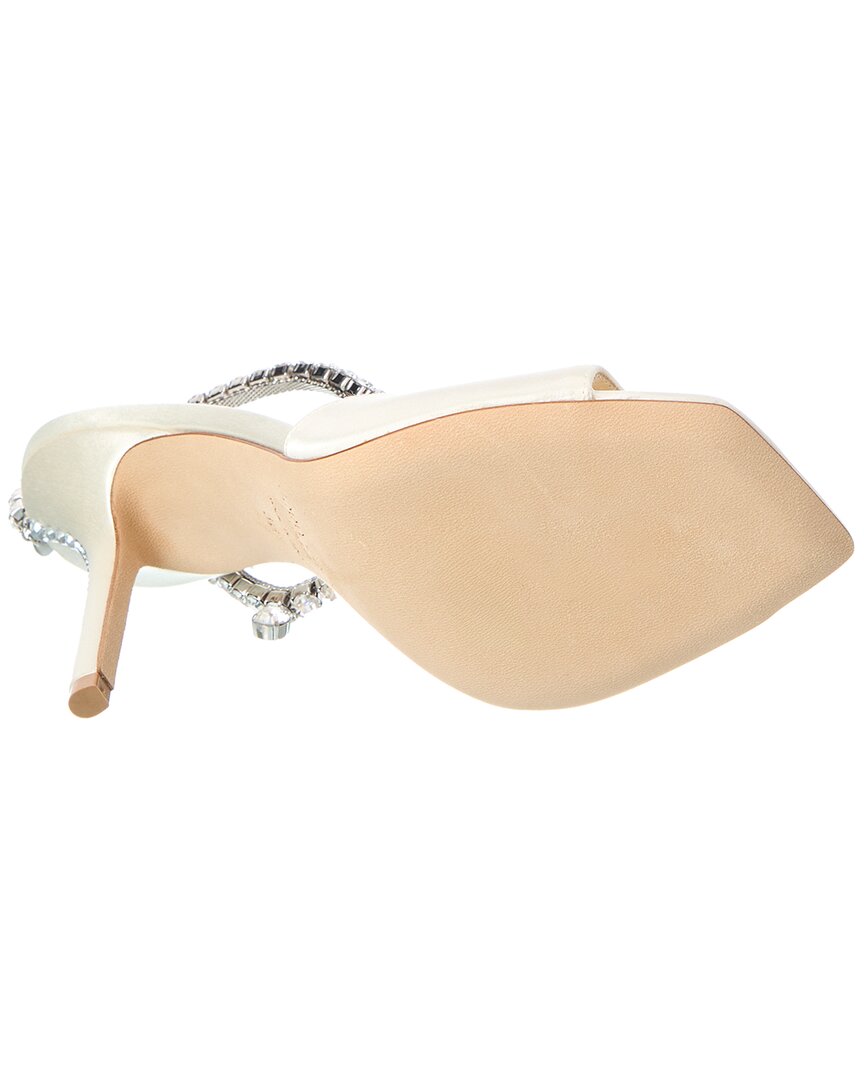 Jimmy Choo Saeda 100 Satin Sandal, белый — фото 4