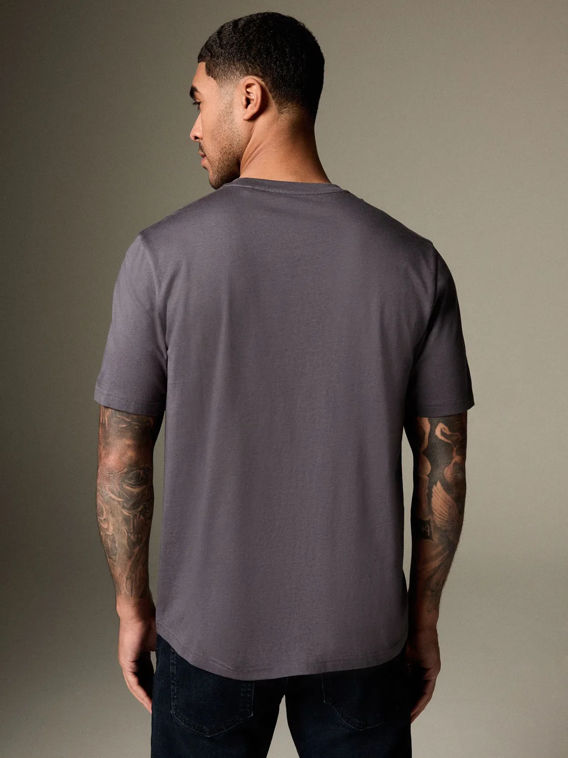 Футболка с круглым вырезом, Slim Fit, Essential Next, Grey Slate — фото 3