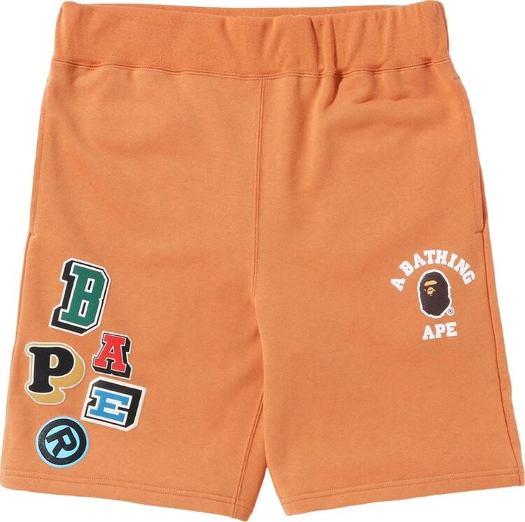 

Спортивные шорты BAPE Multi Fonts Sweatshorts 'Orange', оранжевый