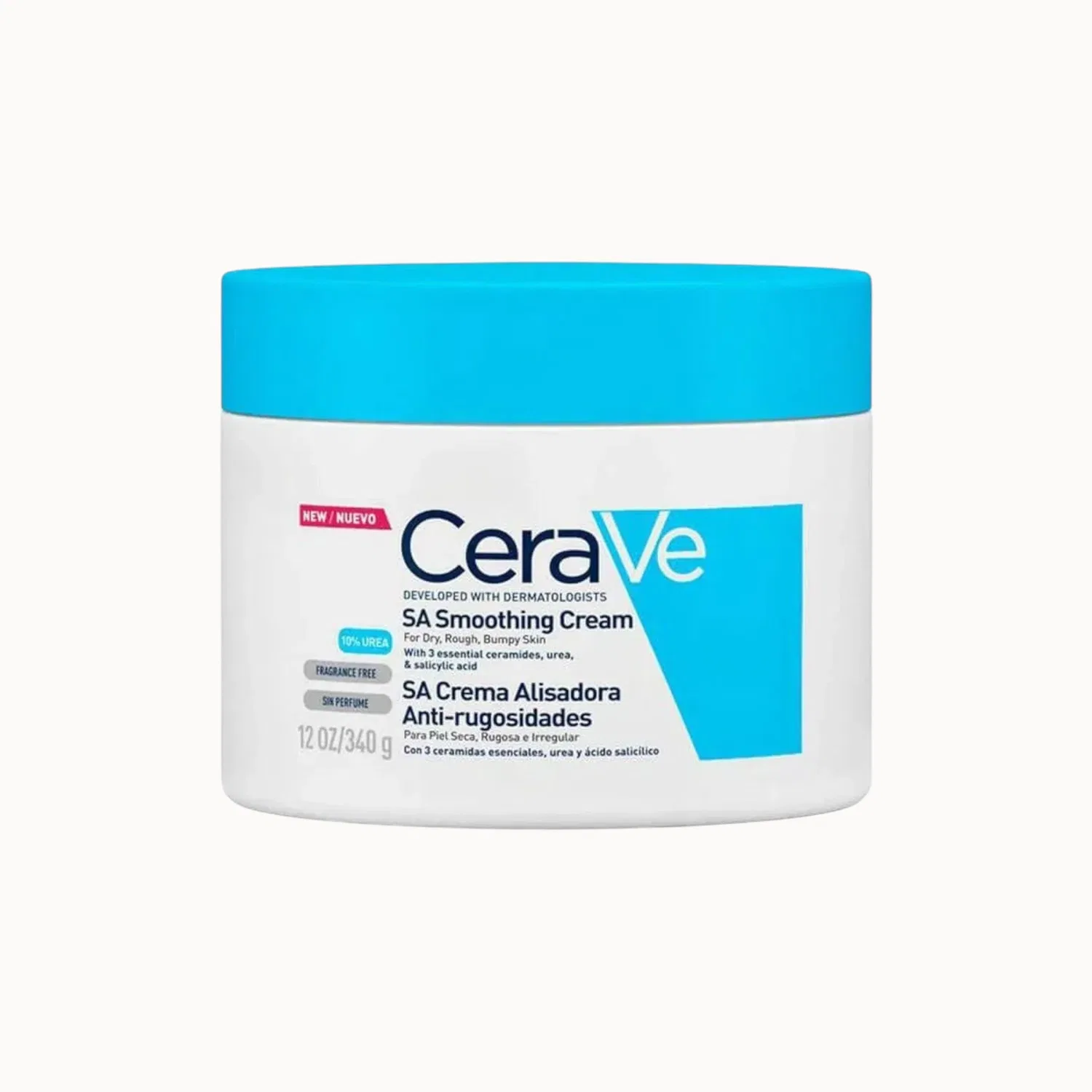 Отшелушивающий увлажняющий крем для грубой и неровной кожи CeraVe, 340 мл