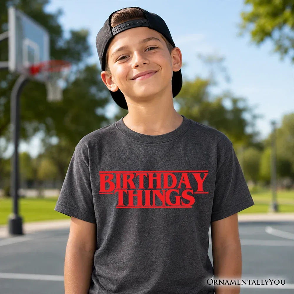 Детская футболка с принтом Spooky Birthday Graphic Tee OrnamentallyYou, черный — фото 2