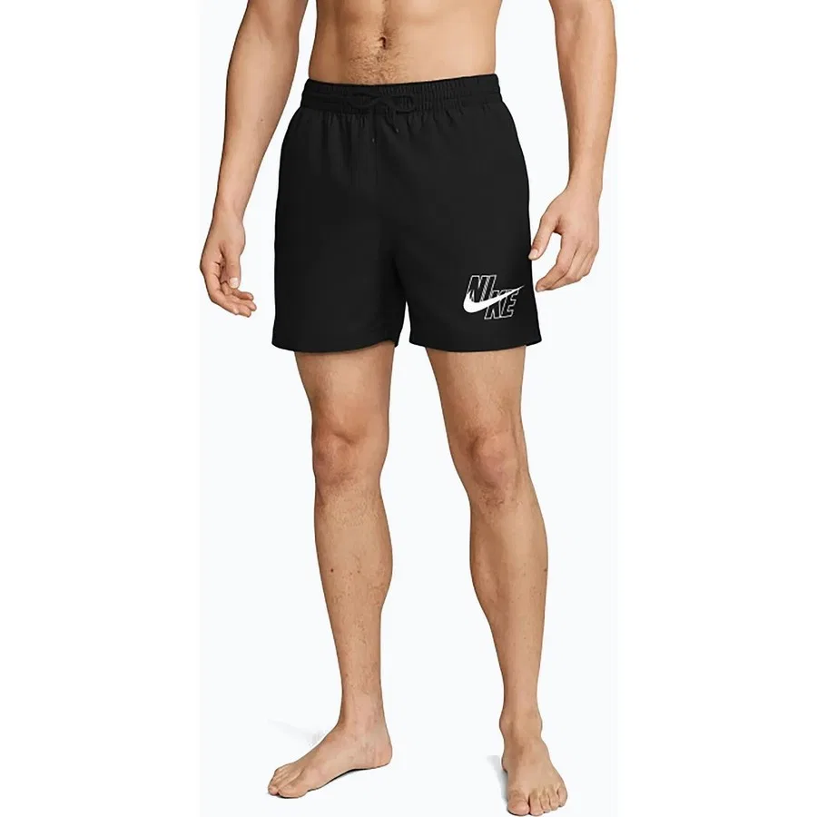 Шорты спортивные с принтом Swim Breaker NESSG574 Swim Logo 5" Volley Nike, Черный — фото 4