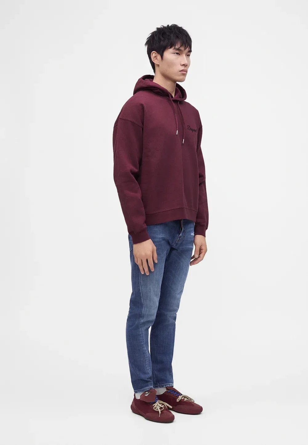 Толстовка Signature Relax Fit - худи Dsquared2, Plum — фото 4