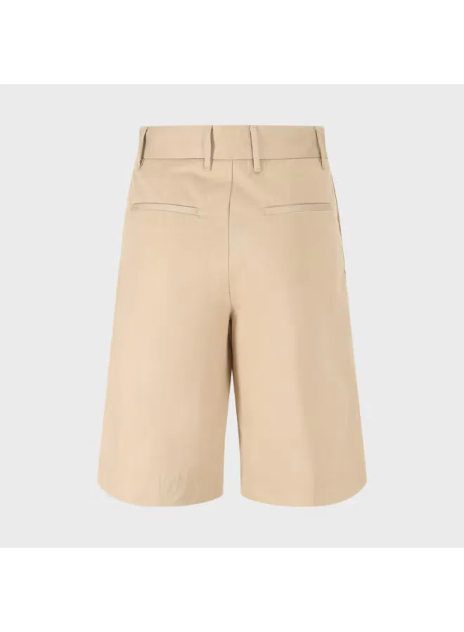 Шорты-бермуды хлопковые с посадкой Bermuda Zara, светлый хаки — фото 3