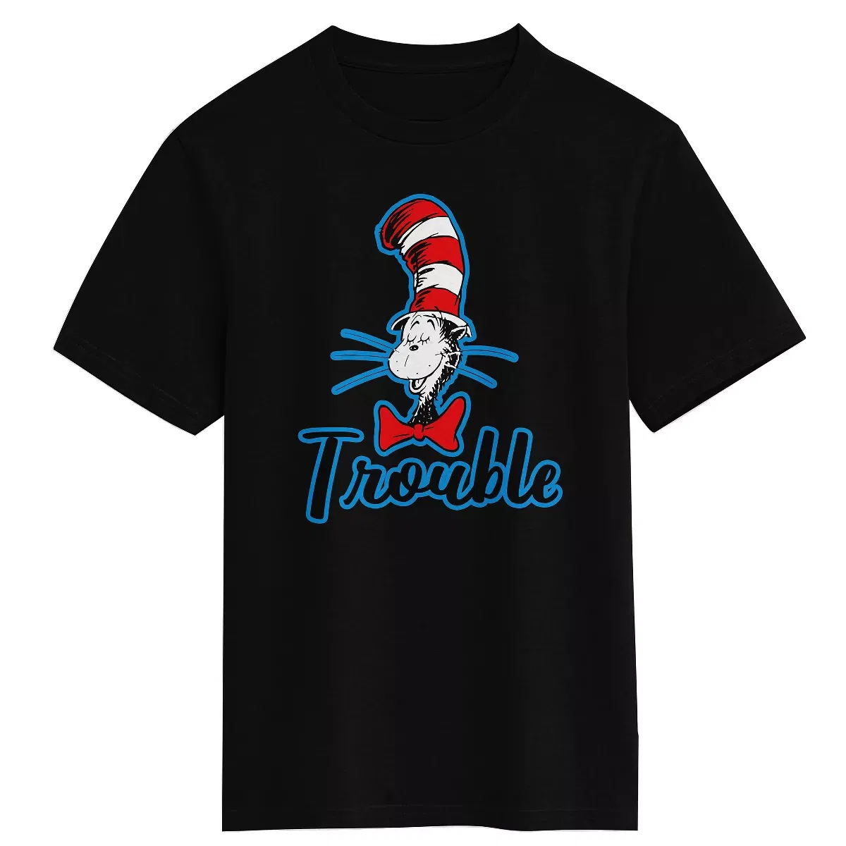 Детская футболка с принтом The Cat in the Hat Trouble, The Cat in the Hat, Black