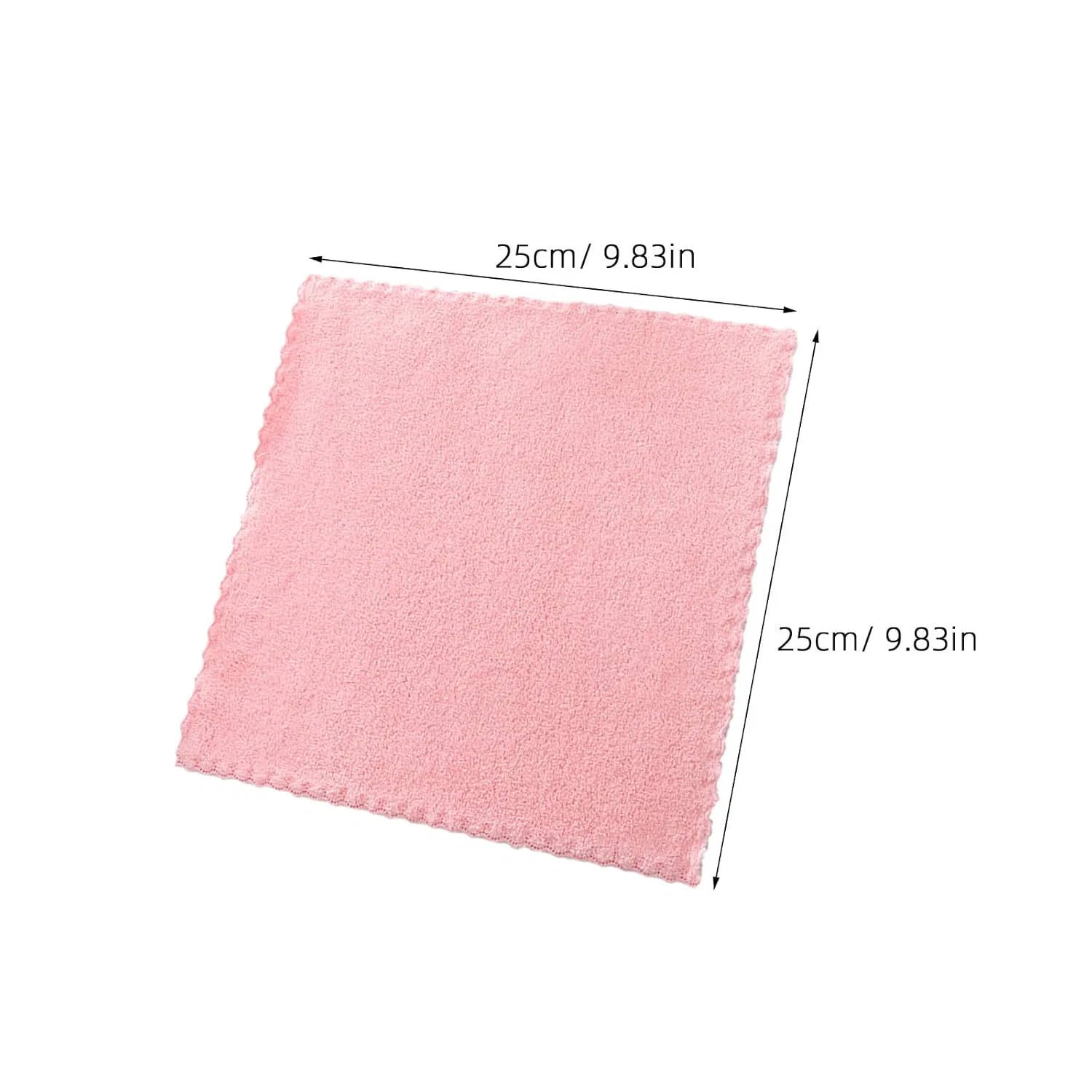 Салфетки для снятия макияжа из микроволокна 25x25 см, WRITWAA, набор 10 шт — фото 2