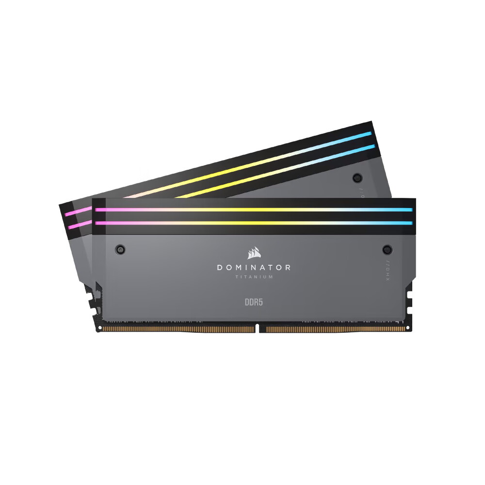 Оперативная память Corsair Dominator Titanium RGB, 64 Гб DDR5 (2x32 Гб), CL30, 6000 МГц, CMP64GX5M2B6000Z30, серый