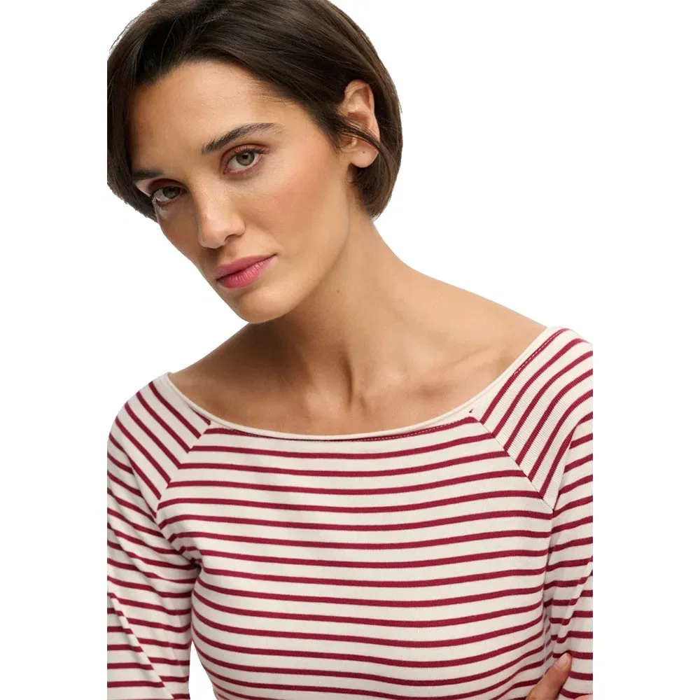Футболка с длинным рукавом Bardot Off Shoulder Superdry, розовый — фото 3