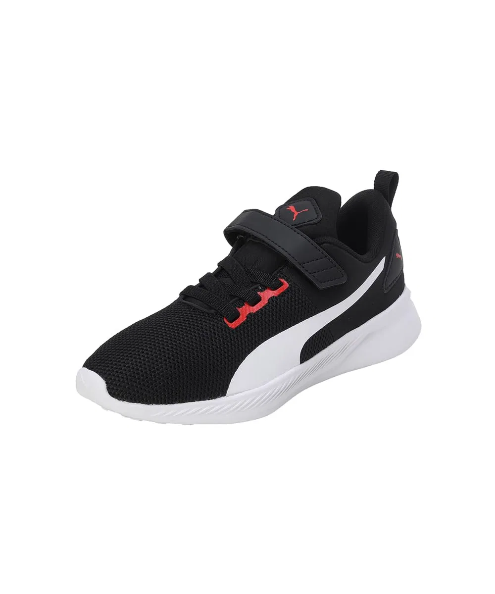 Детские кроссовки для мальчиков с сетчатым верхом Puma Flyer Runner V PS, Black Black White Red