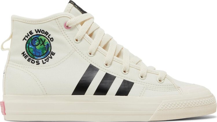 

Кроссовки Adidas André Saraiva x Nizza Hi RF J 'The World Needs Love', кремовый