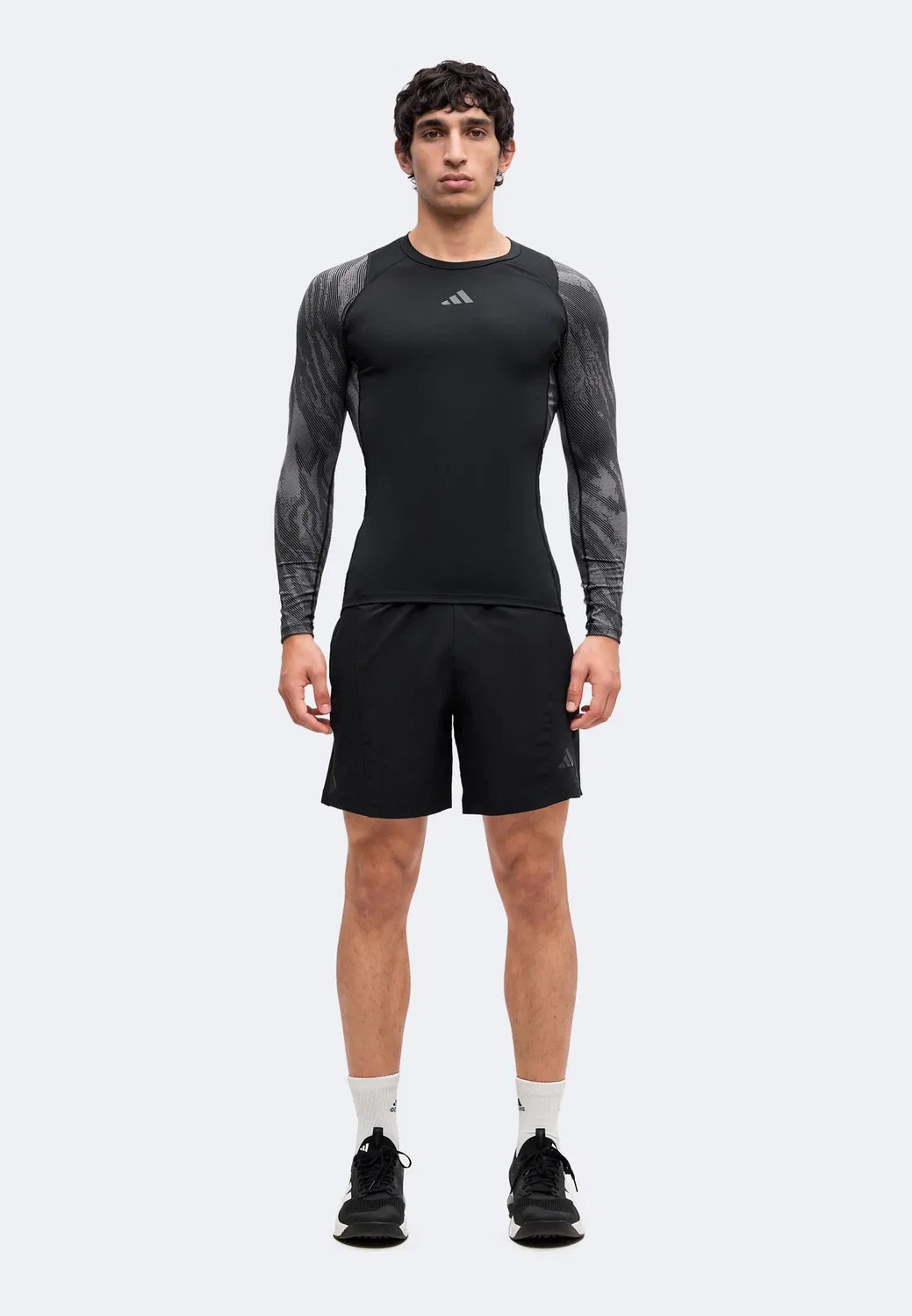 Футболка с длинным рукавом Techfit Adidas Performance, Black/Onix — фото 2