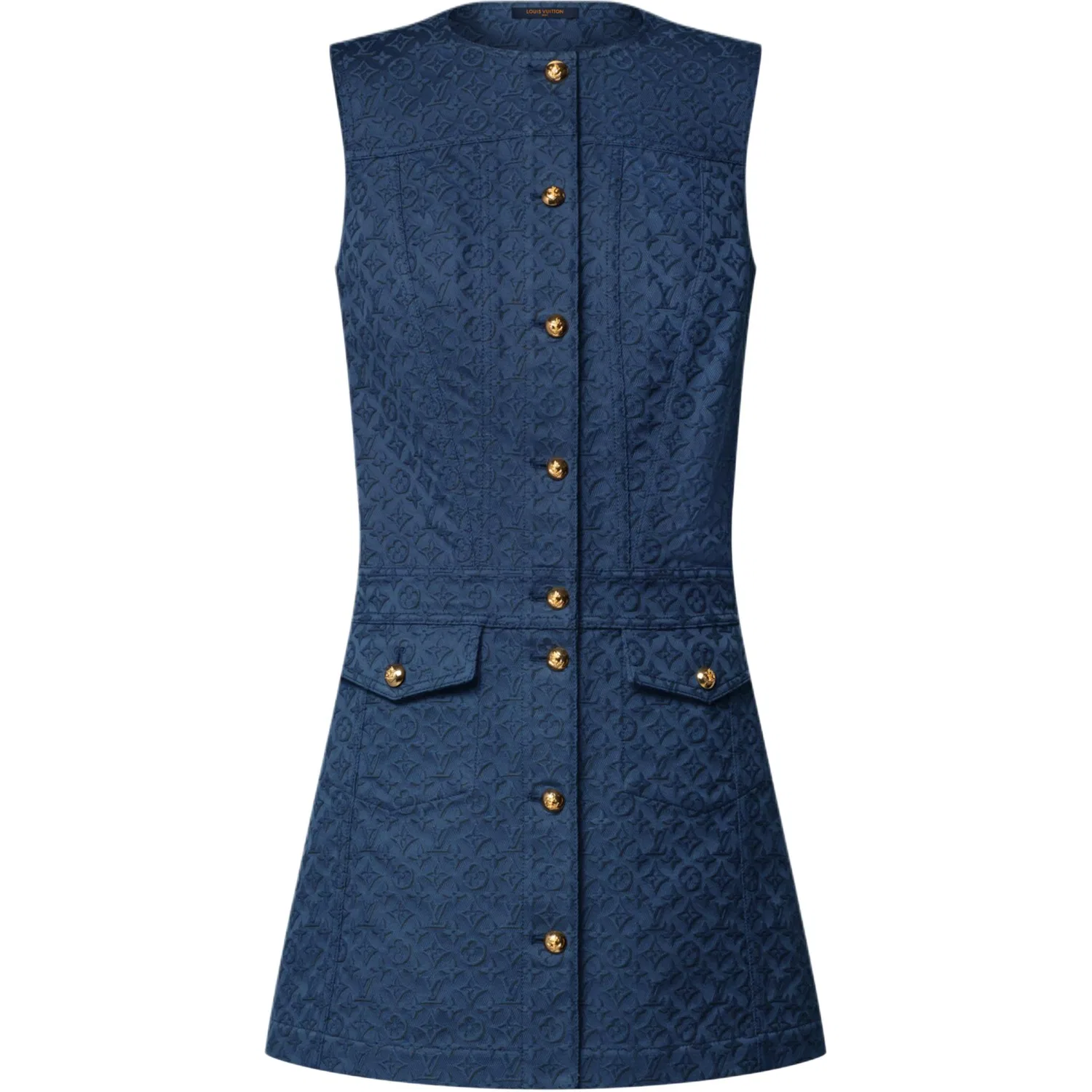 Женское платье без рукавов Monogram SS26 LOUIS VUITTON, Blue