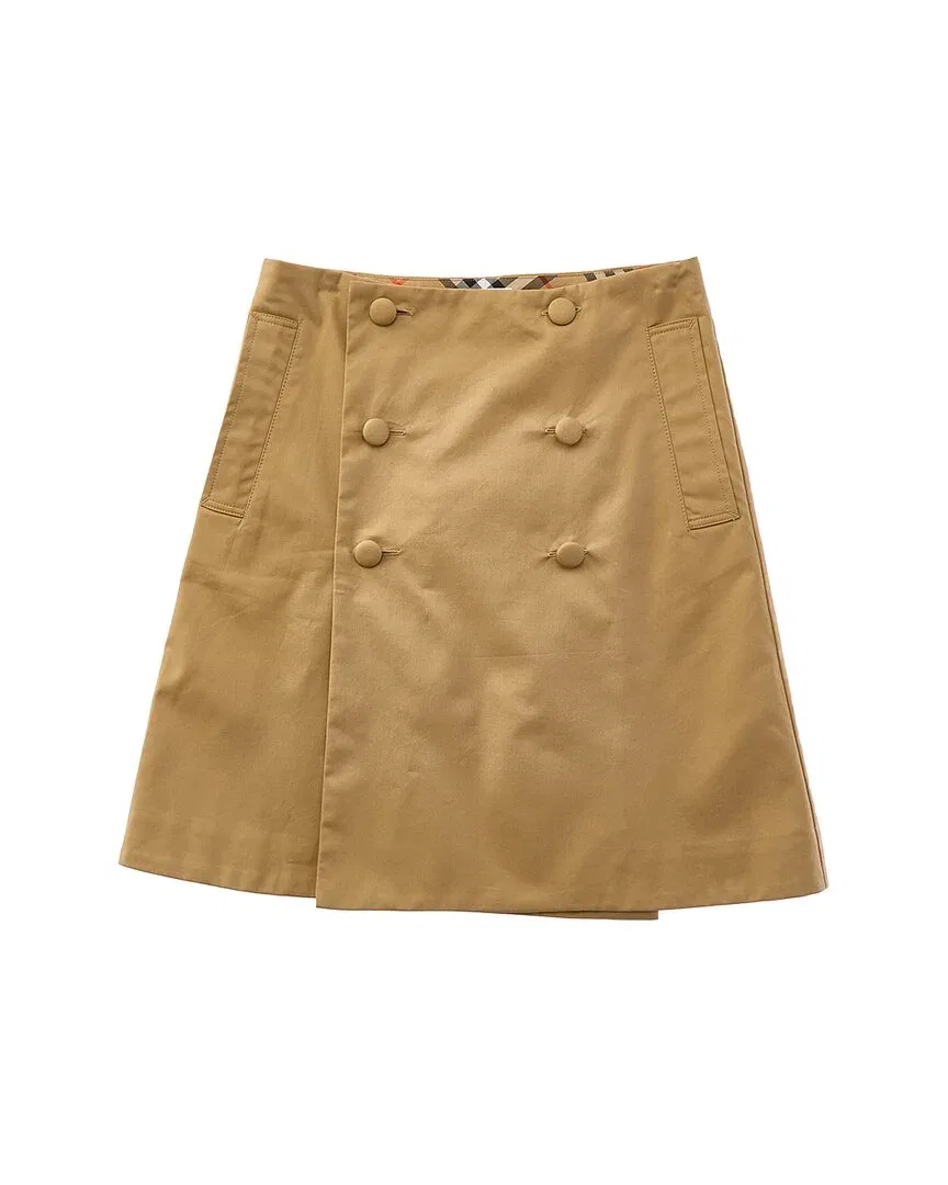 Детская юбка с боковыми карманами Burberry Trench Skirt, коричневый