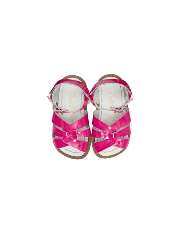 Сандалии на липучке Original Premium Shiny, Saltwater Kids, фуксия