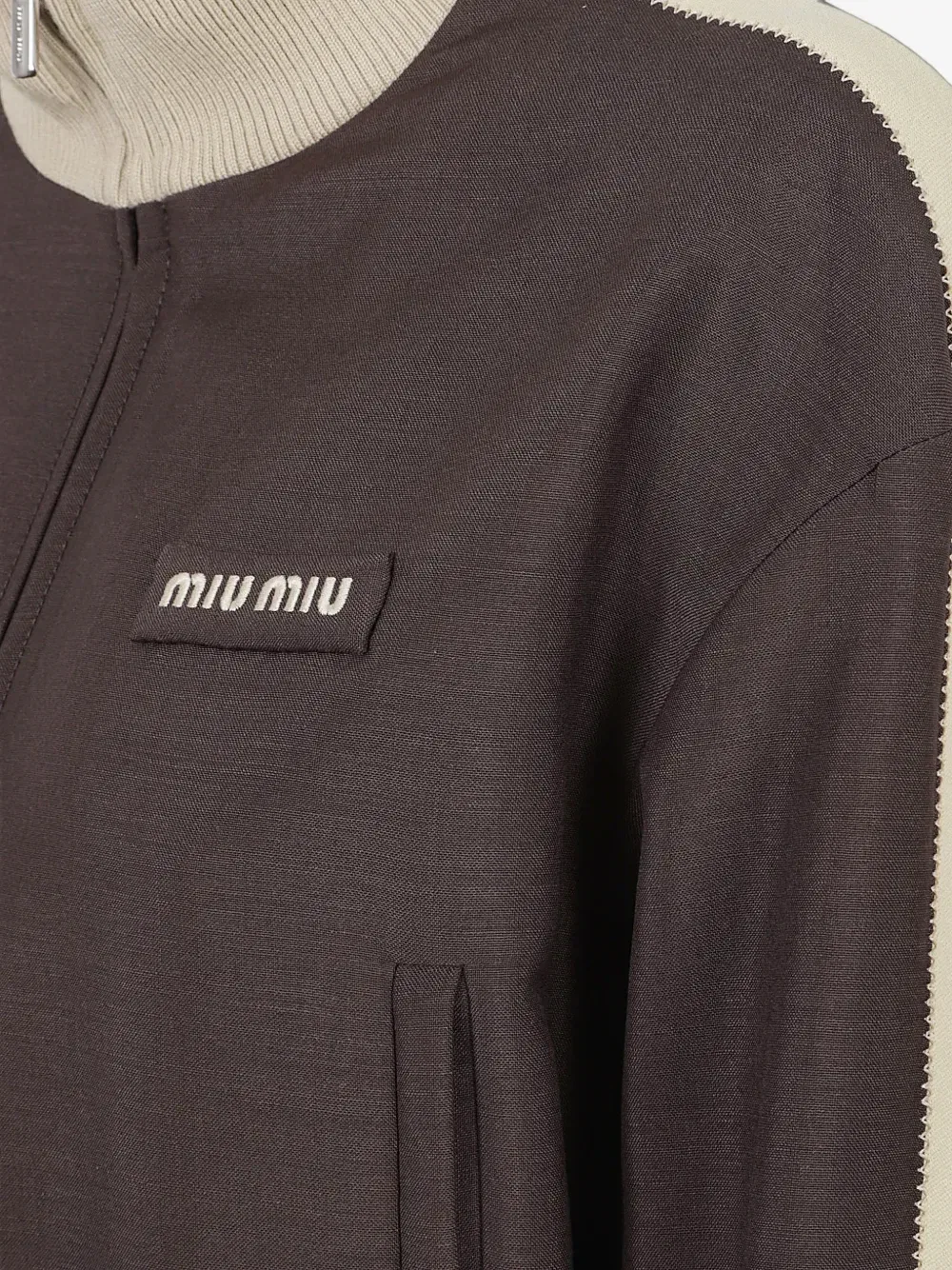 Куртка-блузон из детского мохера MIU MIU, коричневый — фото 2
