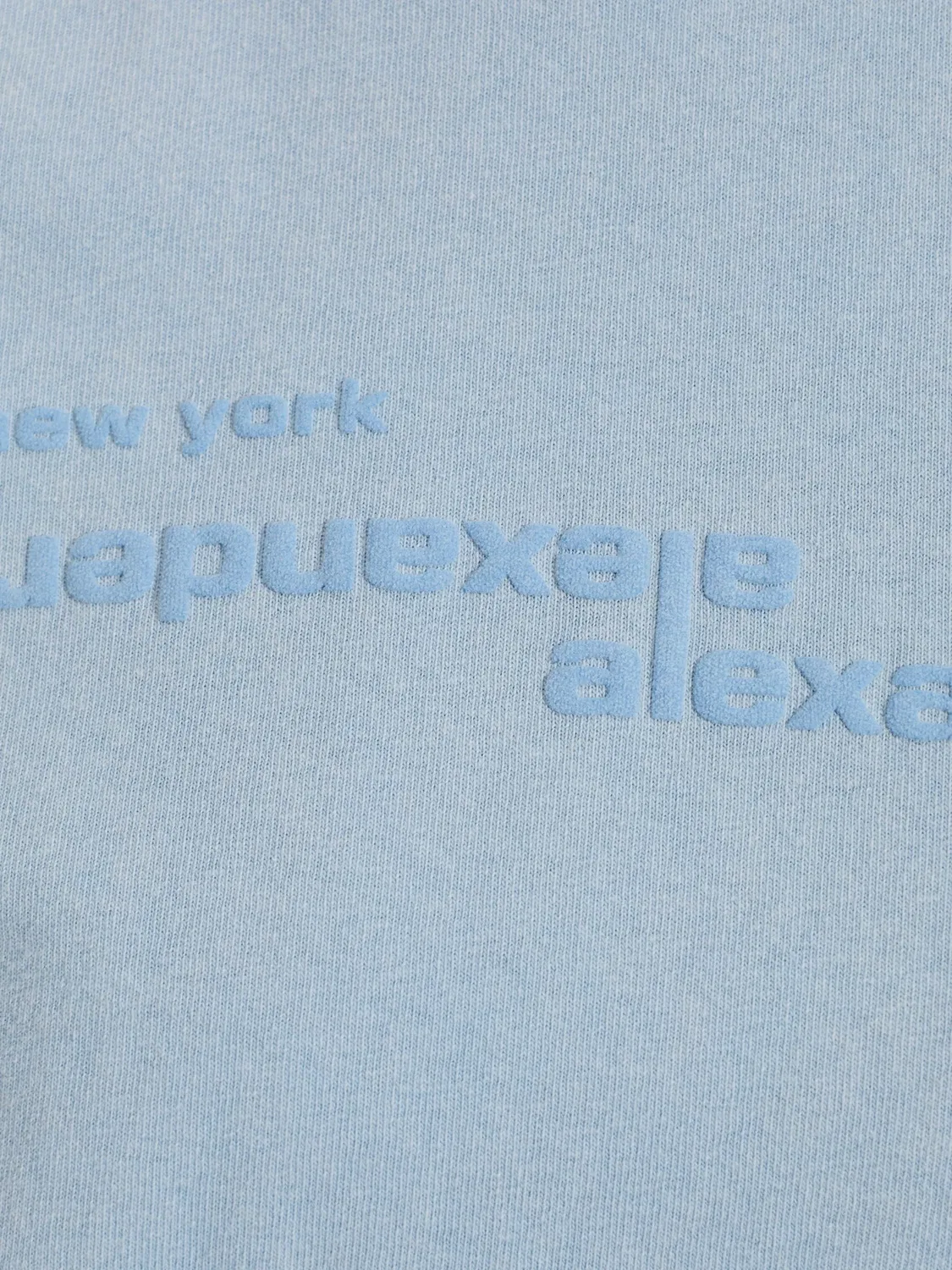Футболка из хлопка синего цвета Alexander Wang, синий — фото 3