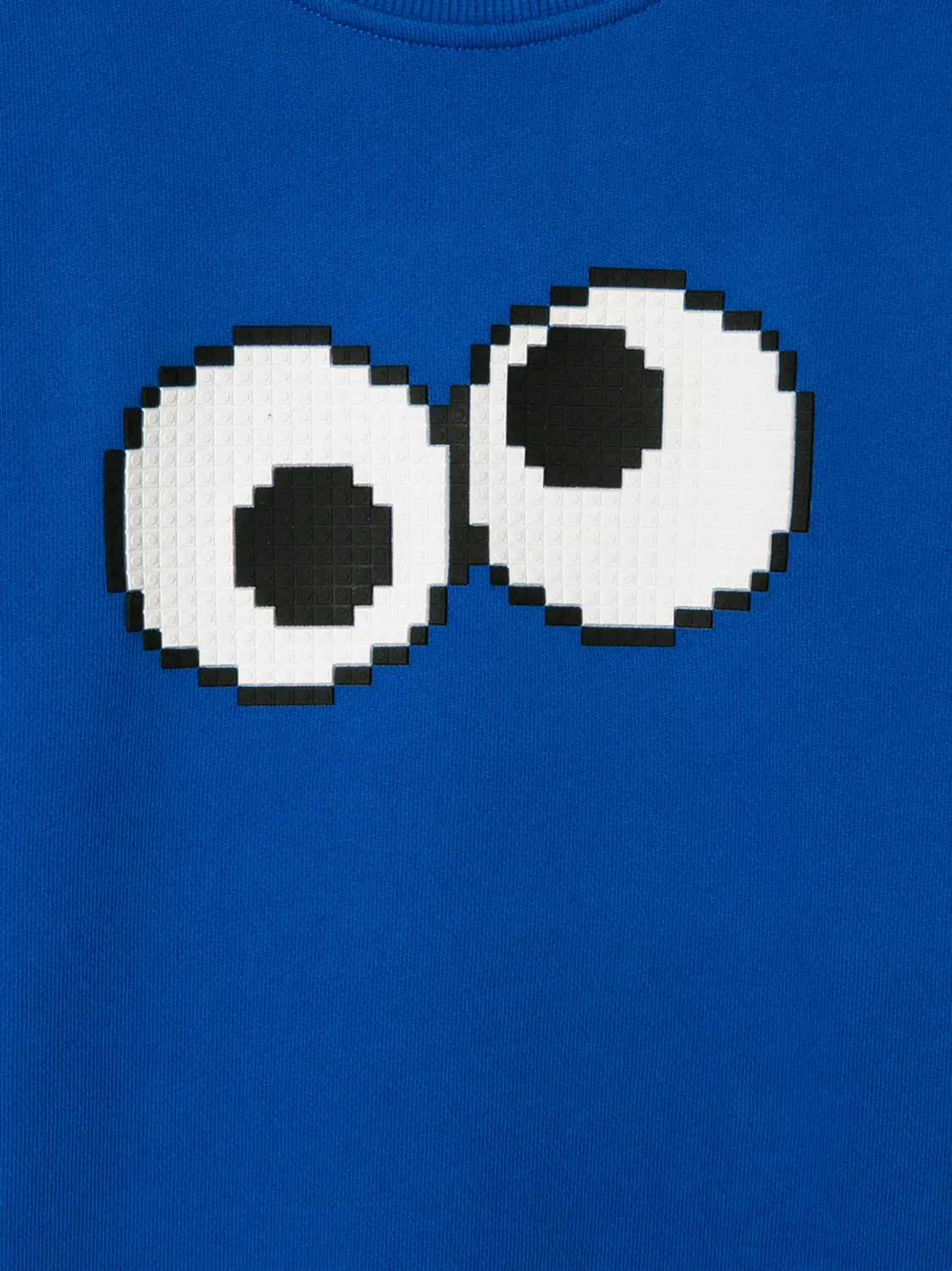 Детский свитшот с принтом Cookie Mostly Heard Rarely Seen 8-Bit, синий — фото 3