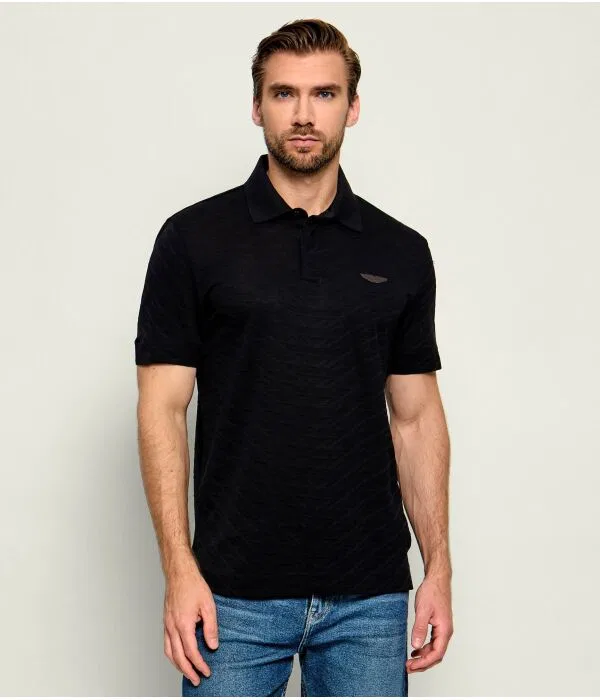 Мужское поло с коротким рукавом Polo C-Prout 180_AM BOSS, черный