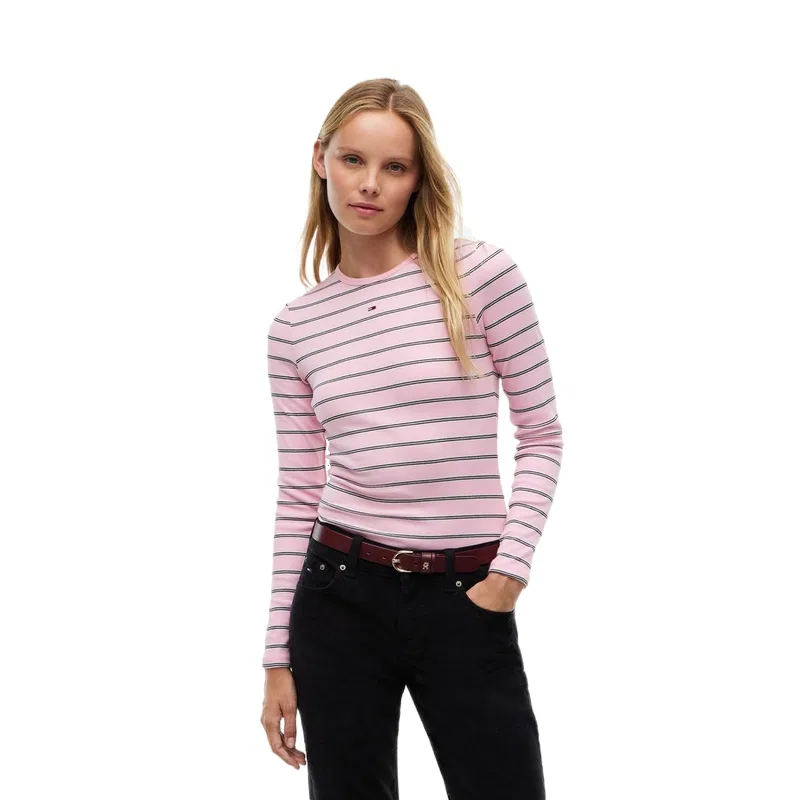 Женский джемпер с принтом Tommy Hilfiger, Pink Stripes