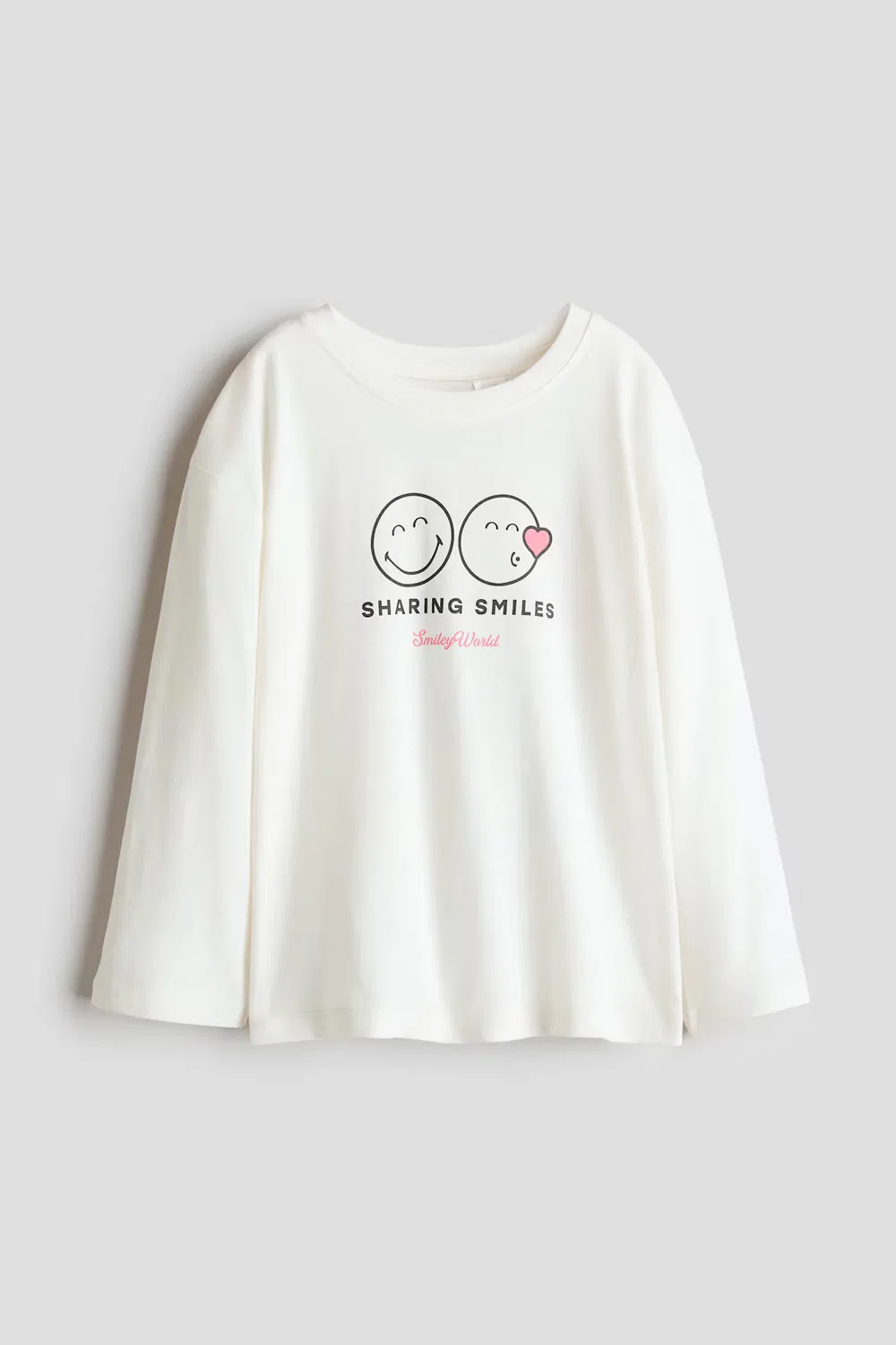 Рубашка с длинными рукавами и принтом H&M, Weiß/Smileyworld