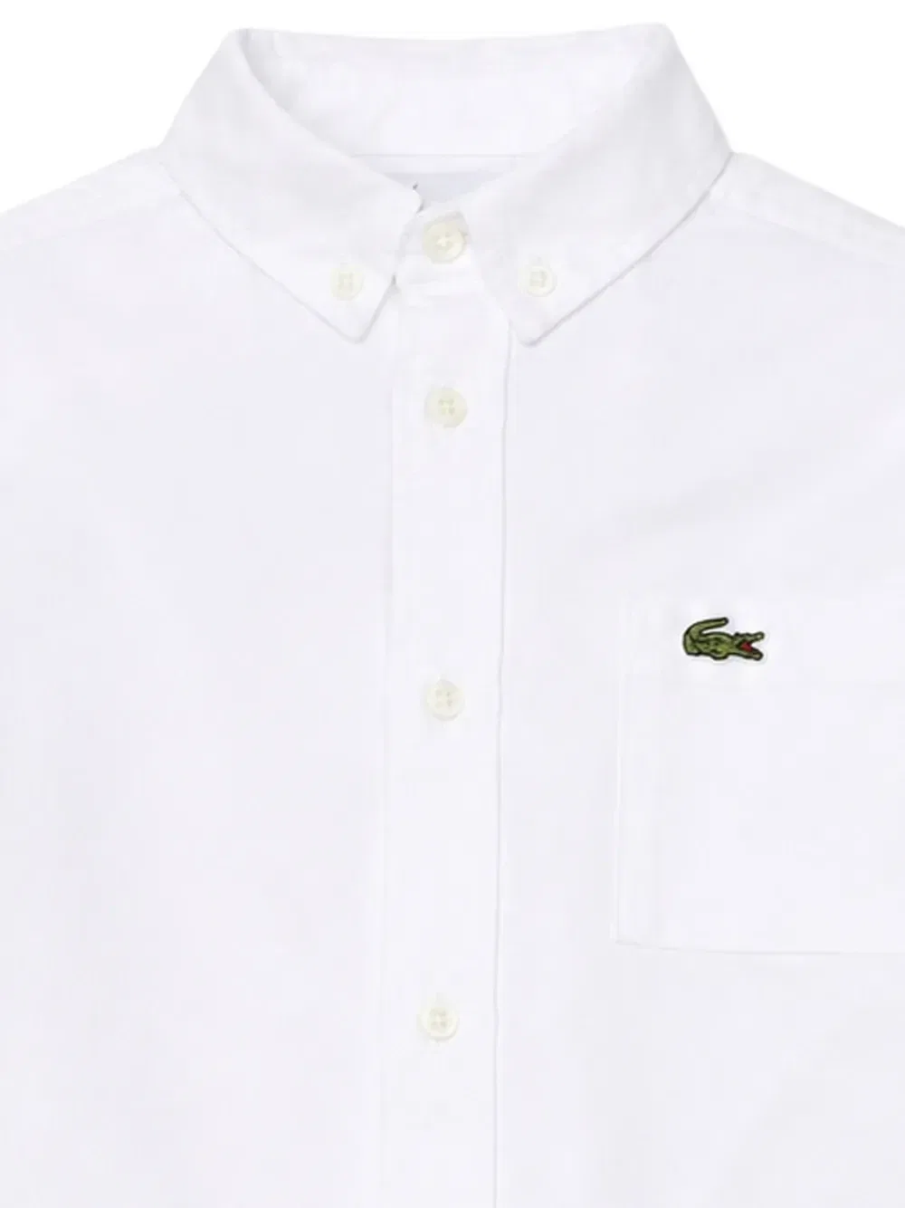 Рубашка на пуговицах с логотипом Lacoste Kids, белый — фото 3