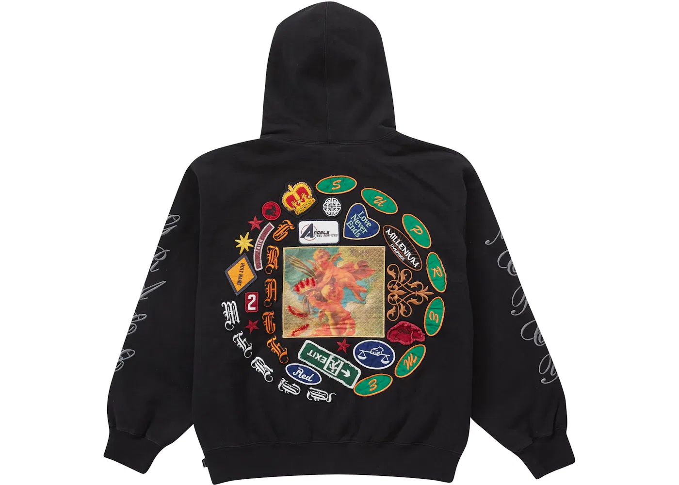 Мужская худи Supreme Patches Spiral, Black