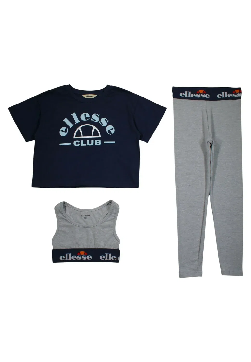 Ансамбль Imprimé en Coton - футболка с принтом Ellesse, Gris — фото 4