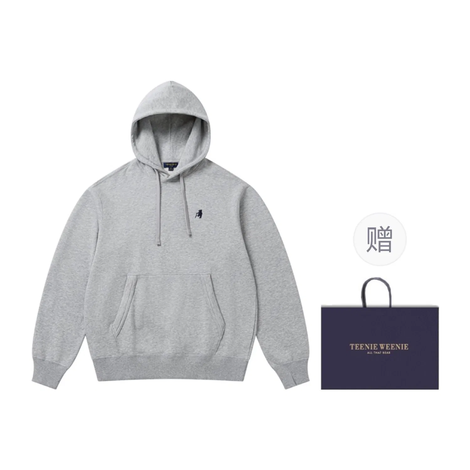 Детский худи с капюшоном Evergreen Preppy Style Teenie Weenie Men, Oat Shopping Bag — фото 3