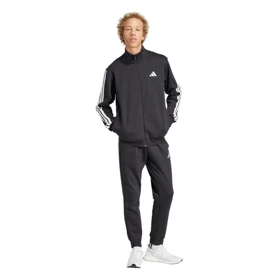 Спортивный костюм из флиса с принтом 3S FL TT TS adidas, Черный