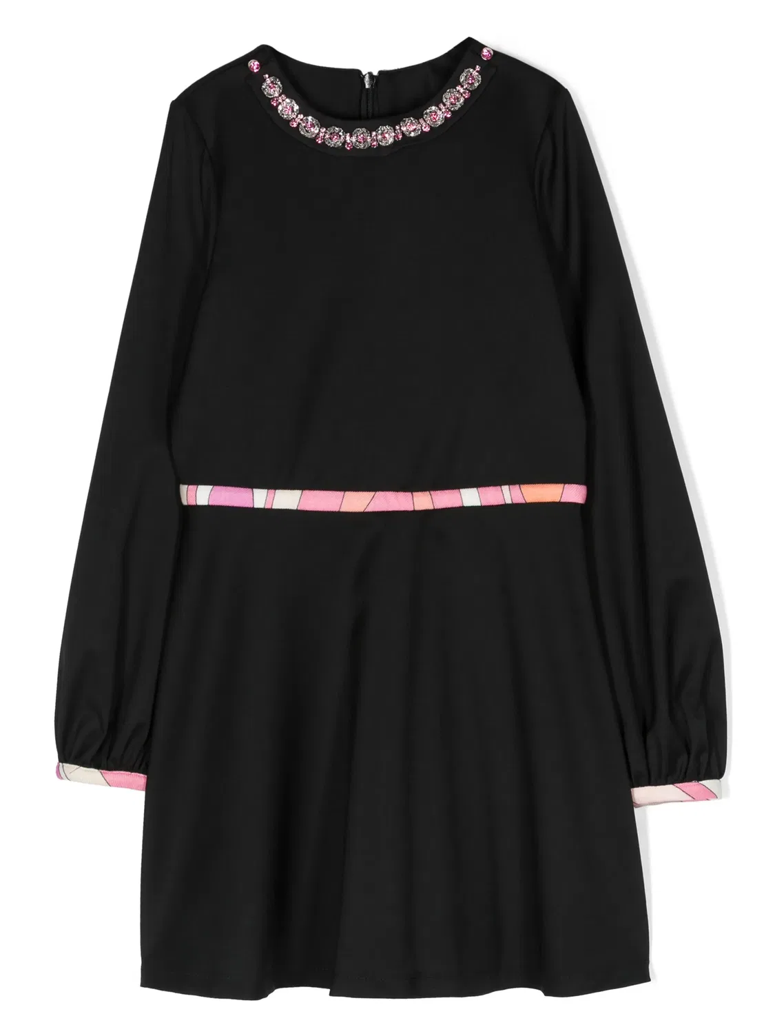 Шерстяное платье с кристаллами PUCCI, черный