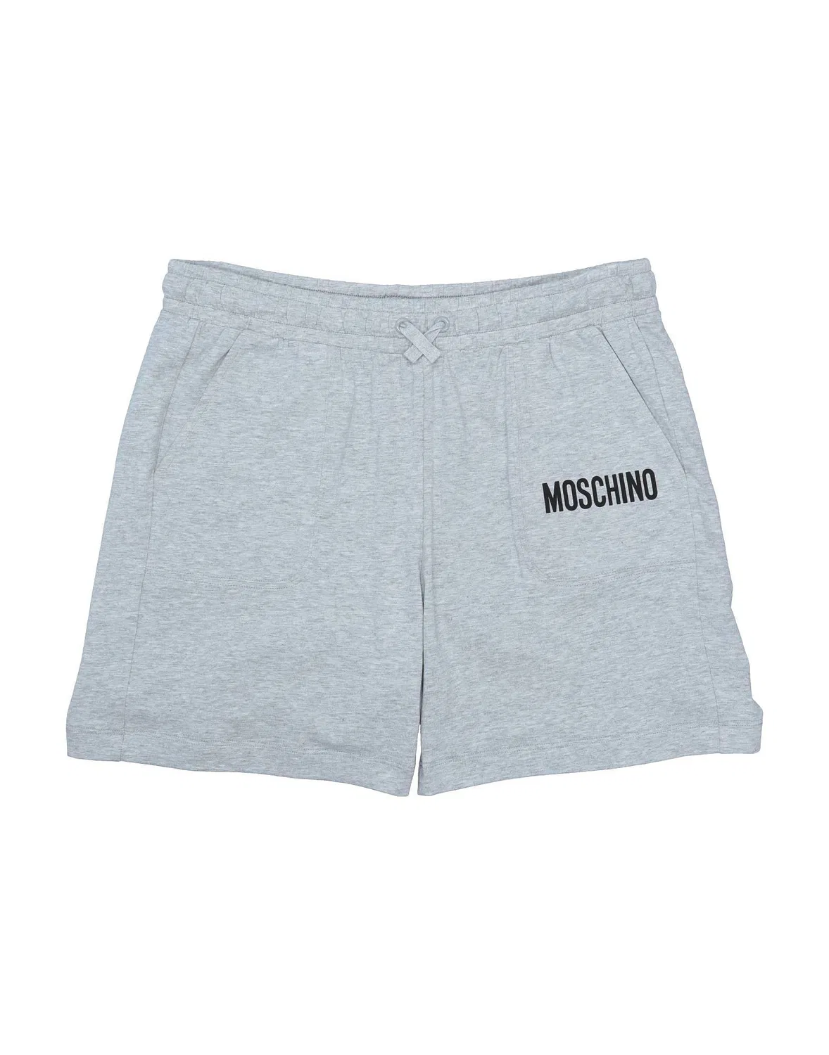 Детские шорты для мальчиков с принтом логотипа Moschino Teen, светло-серый