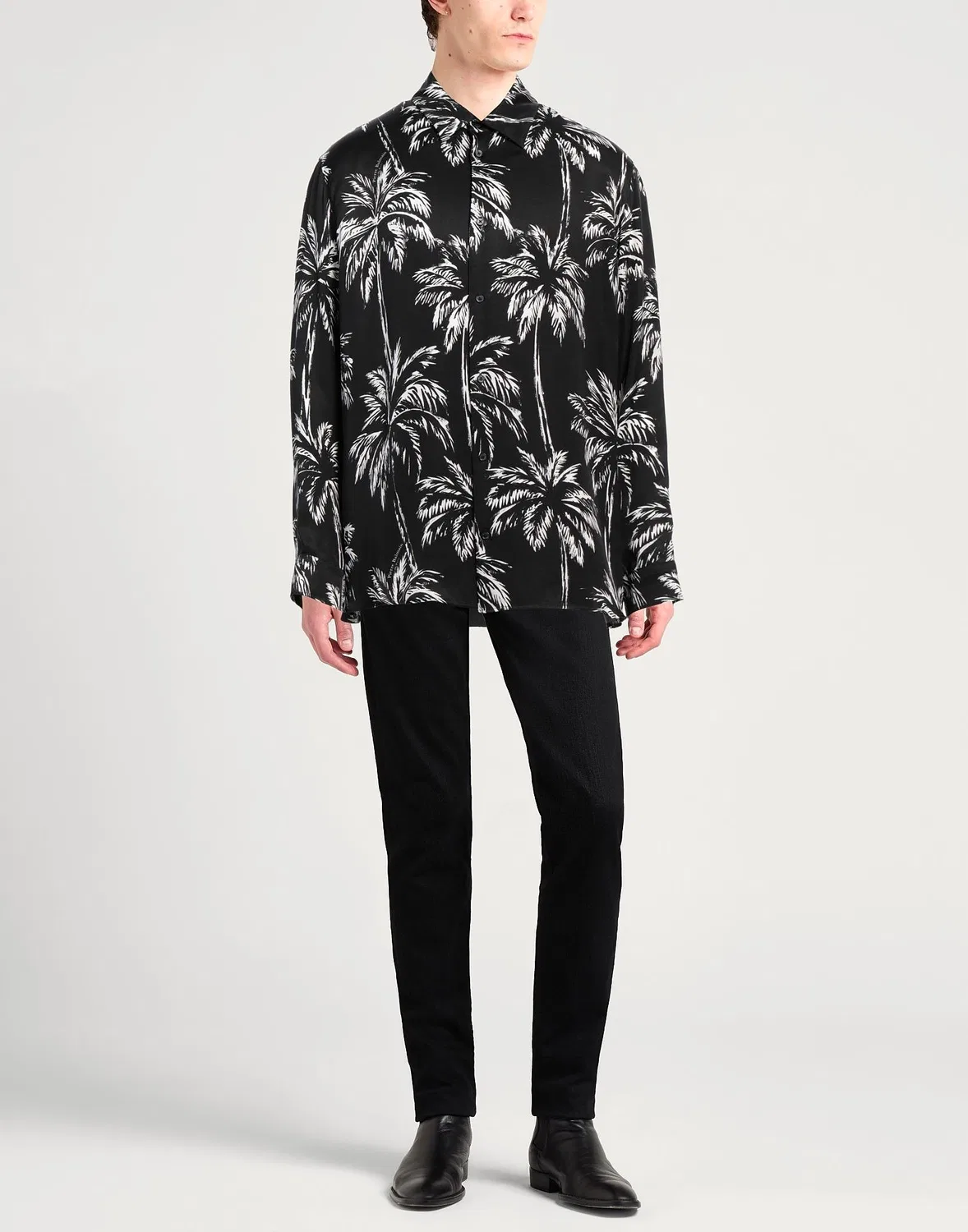 Мужская рубашка с принтом Regular-Fit Shirt Balmain, черный — фото 2