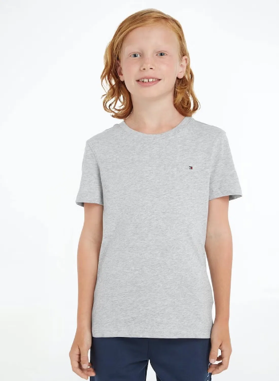 Футболка хлопковая Essential Tommy Hilfiger, серая