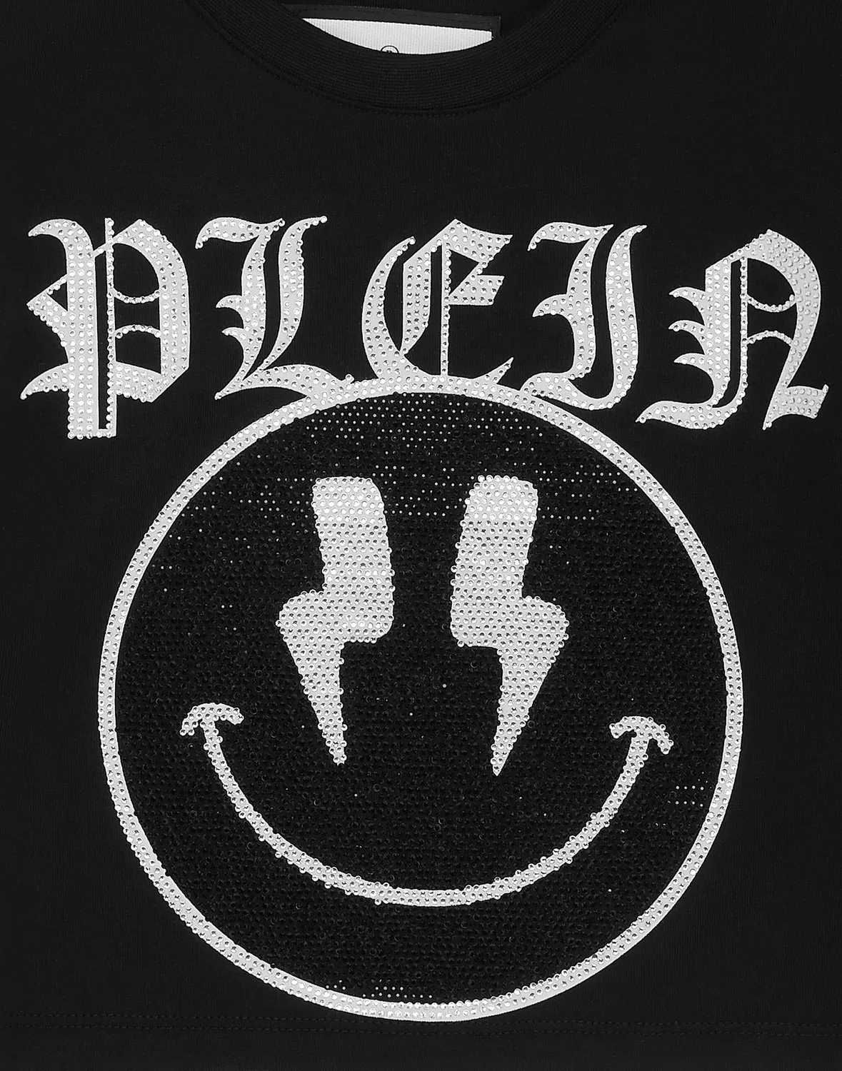 Детская футболка укороченная с принтом Smile PHILIPP PLEIN, White — фото 3