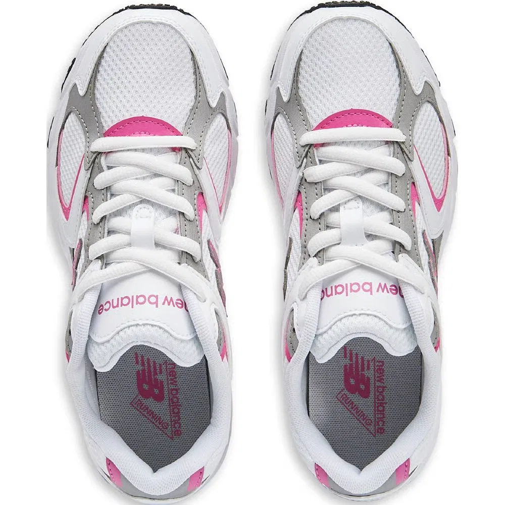 Детские кроссовки 408 New Balance, White/Pink — фото 4