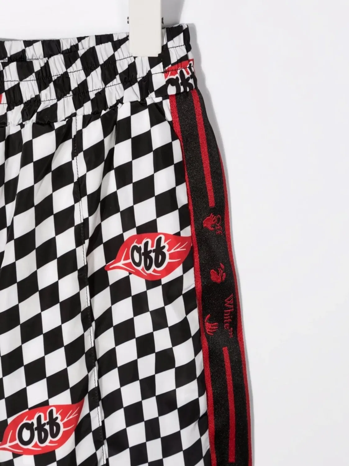 Штаны в клетку Chessboard OFF-WHITE, черный — фото 2