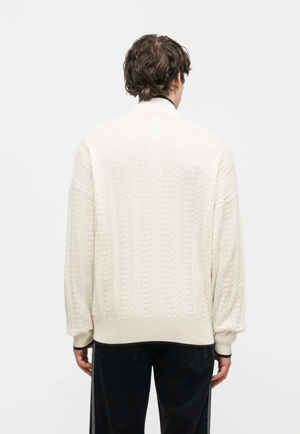 Куртка Firebird унисекс - вязаная Adidas Originals, Cloud White — фото 2