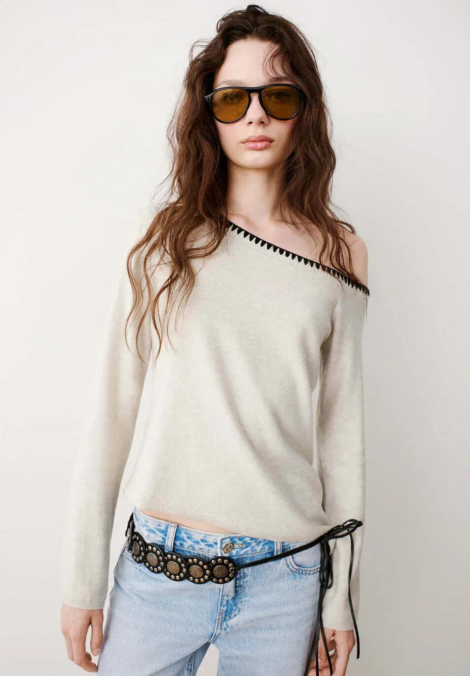 Подростковый - джемпер Mango Kids, Beige