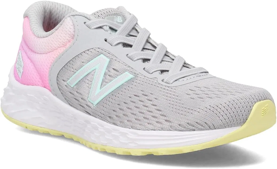 Детские кроссовки для девочек Fresh Foam Arishi V2 New Balance, Light Aluminum/Pink Lemonade — фото 2