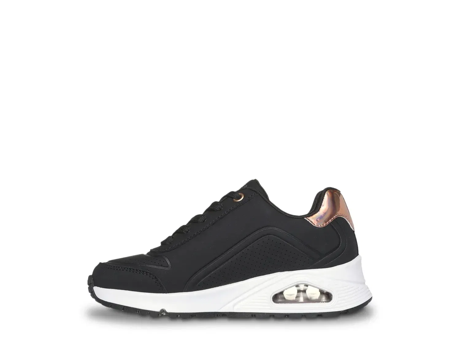 Кроссовки с голографической отделкой Street Uno Gen1 Skechers, Black/Rose Gold — фото 2