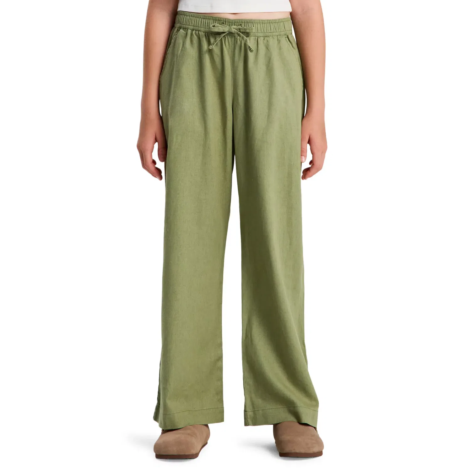 Детские штаны для мальчиков из льна Roxy, Verde Oliva