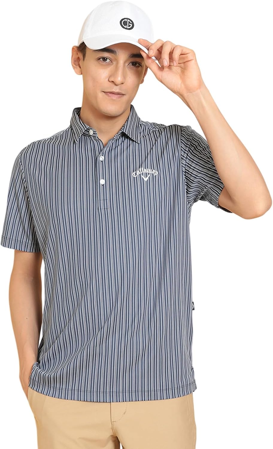 

Мужская рубашка-поло Callaway с коротким рукавом (впитывает пот, быстро сохнет, имеет охлаждающую подкладку) / для гольфа / C25134107 Мужская, темно-синий