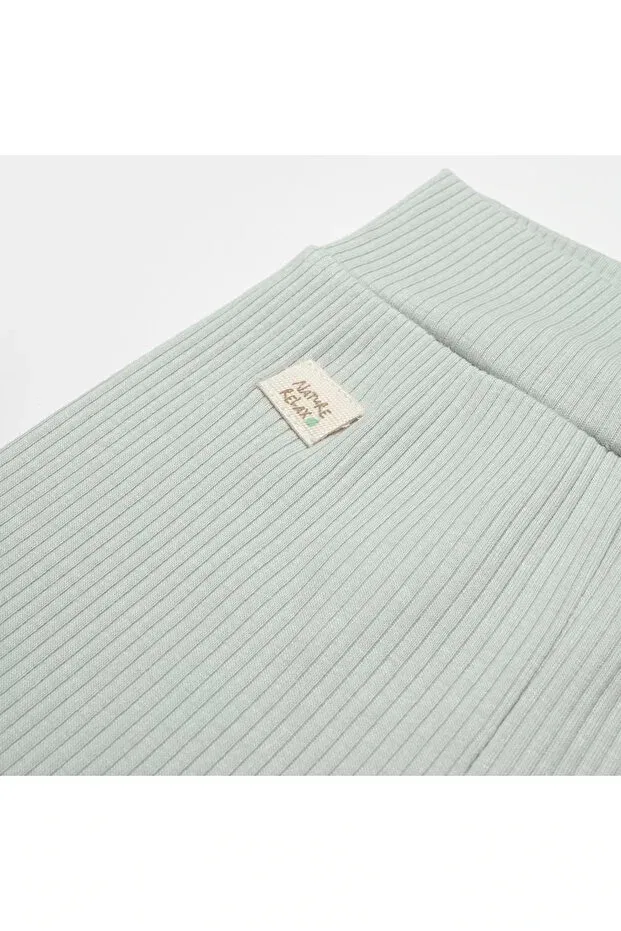 Детские брюки свободного кроя modal nature relax pants with booties Biorganic, Mint — фото 4