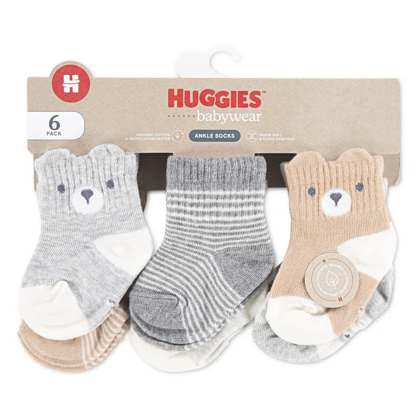 Носки низкие Huggies, белый — фото 4