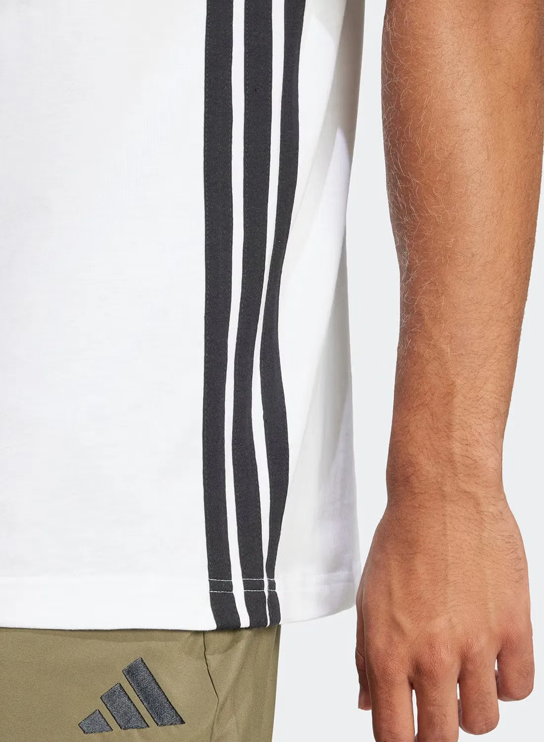 Футболка с принтом 3-Stripes Adidas, белый — фото 3