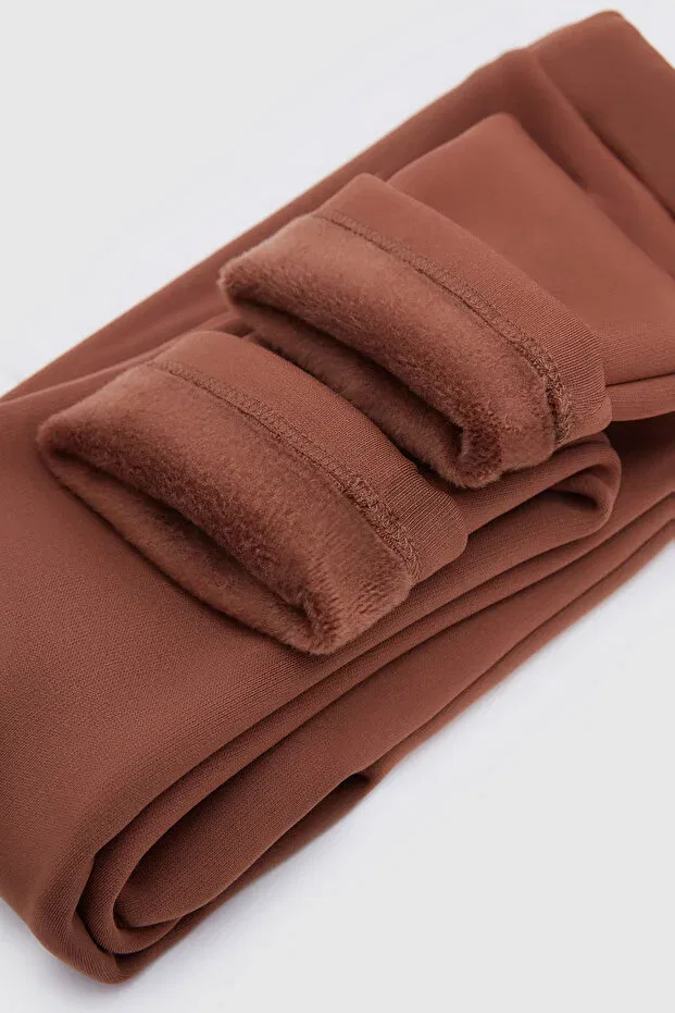 Детские леггинсы для девочек с начесом Lovetti, Brown — фото 4