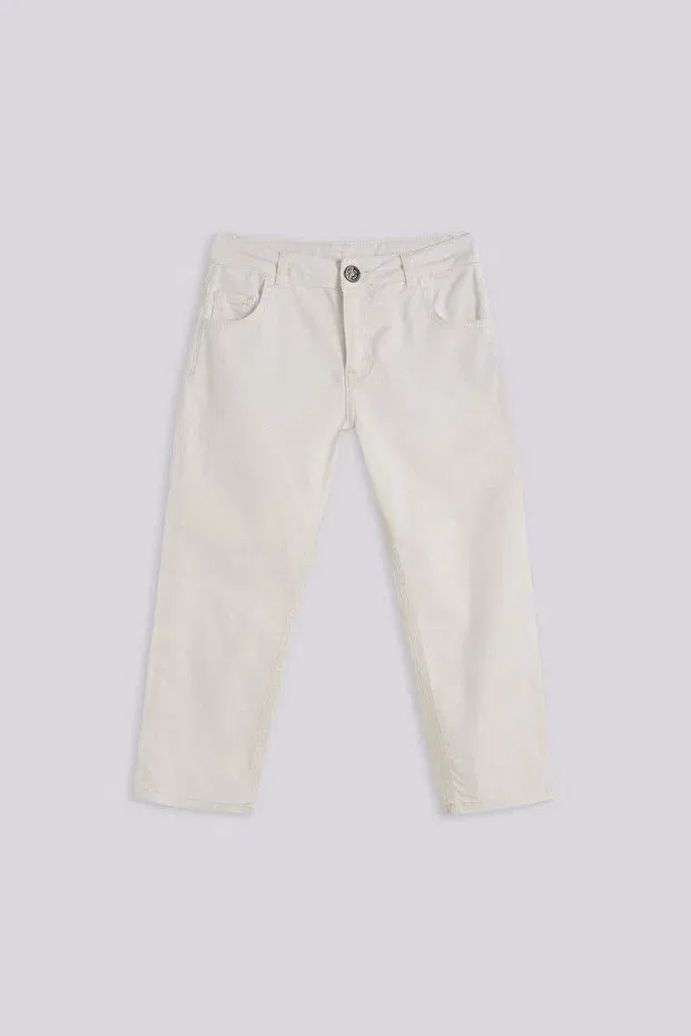 Детские брюки для девочек прямые Nebbati Basic, White